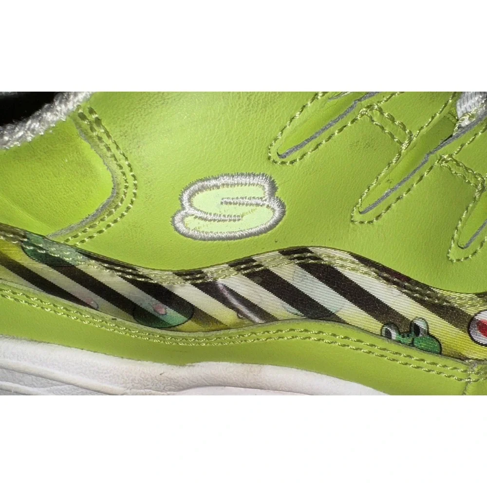 Skechers Sports On-Line Friends Green Frog Character Design Mushrooms Youth 5.5